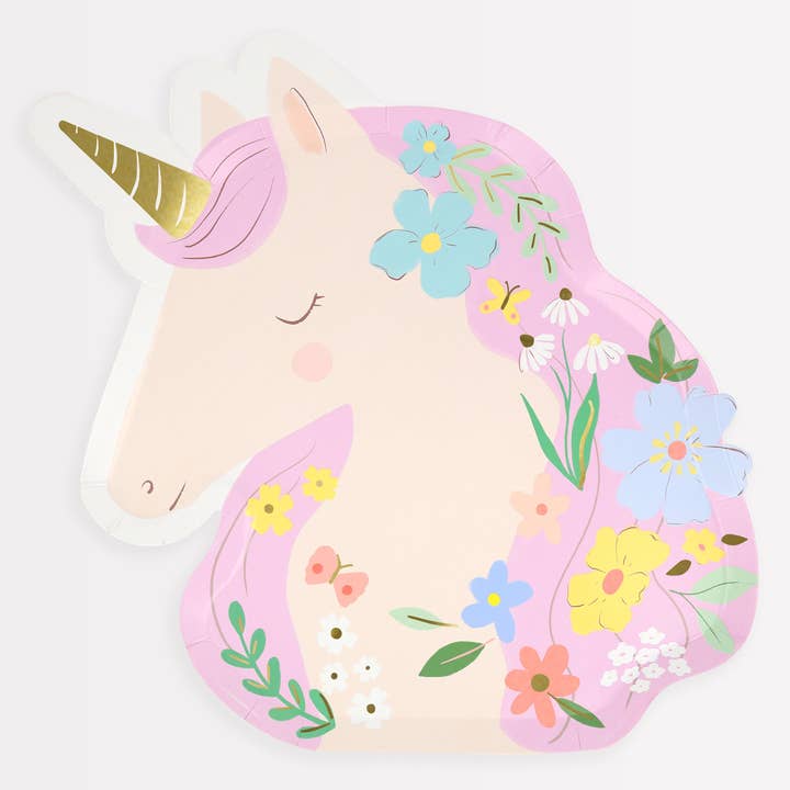 Meadow Unicorns Shaped Plates for wholesale by Meri Meri