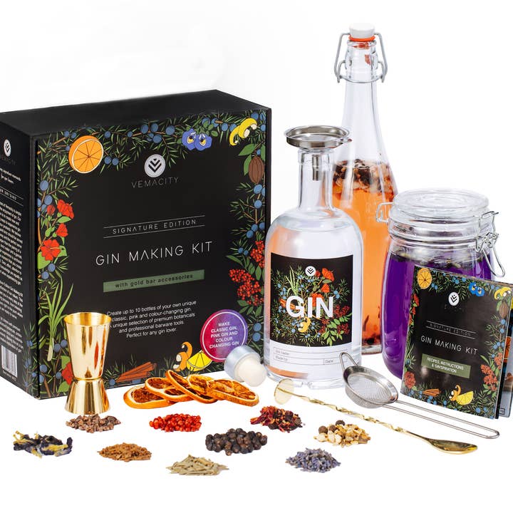The Signature Edition Gin Making Kit with Gold Accessories for wholesale by Vemacity