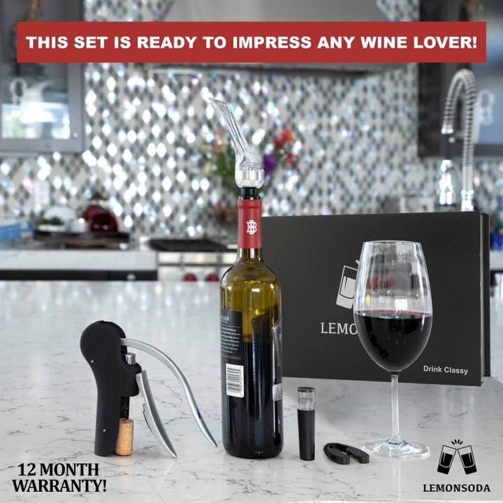 Lemonsoda - Wholesale Bottle/Wine Opener - Screwpull Lever Wine Bottle Opener Set (1pc)