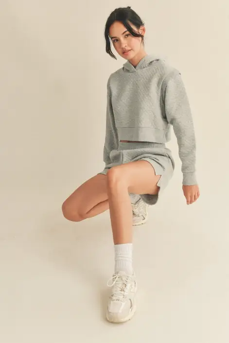 Grey Quilted Boxing Shorts for wholesale on Faire6