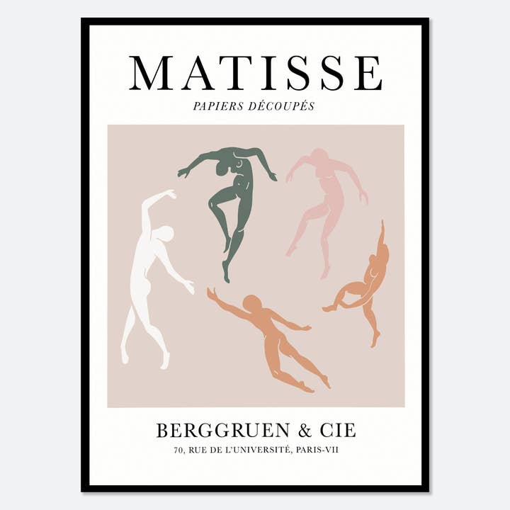 Henri Matisse The Dance Cut-Outs Vintage Poster Kunstdruck | Matisse-Druck, Matisse-Poster, abstrakte Körperfigur, Papiers Decoupes #M05 für den Großhandel von Sugar & Canvas