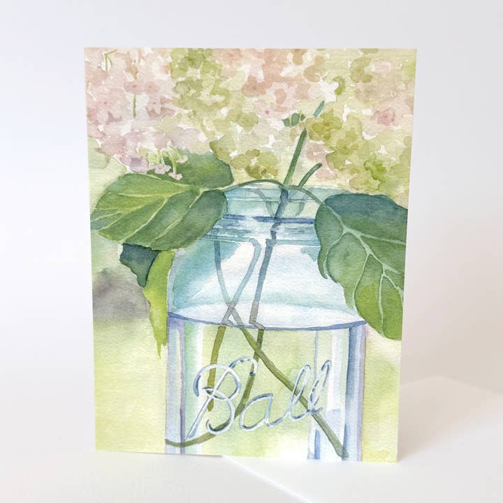 Annabelle Hydrangea Greeting Card for wholesale by Kathryn Voss Design
