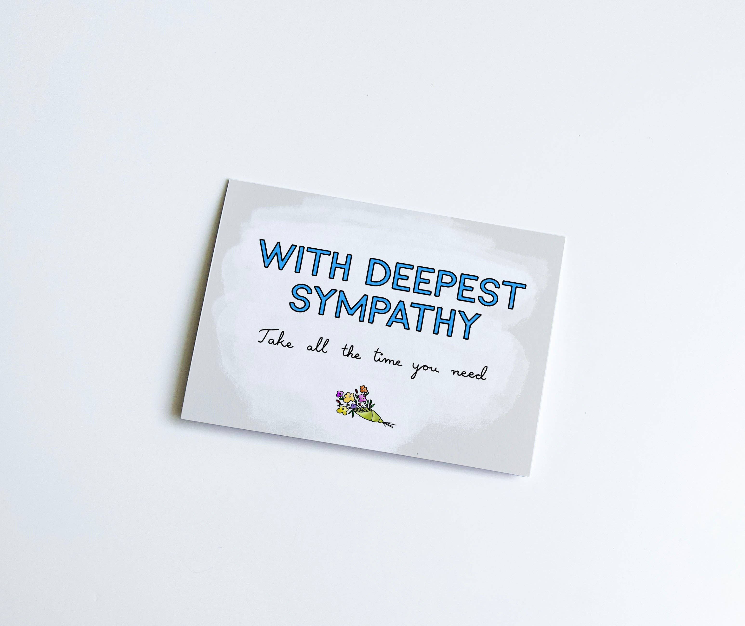 The Friendly Colleague - Vendita all'ingrosso Biglietti di condoglianze - Biglietto di condoglianze - con la più profonda simpatia - prendi tutto il tempo5