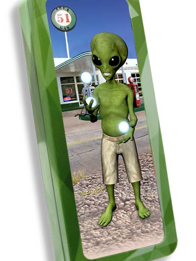 3D Royce Pencil Tin - Juggling Alien for wholesale by Artgame Ltd.