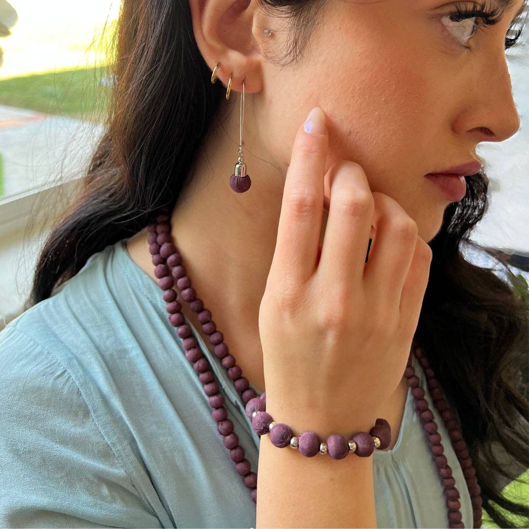 Humble Hilo - Vendita all'ingrosso Bracciale con perline - Bracciale Humble Hilo Sari Jewelry, con Perline di Tessuto e Perline Metalliche30