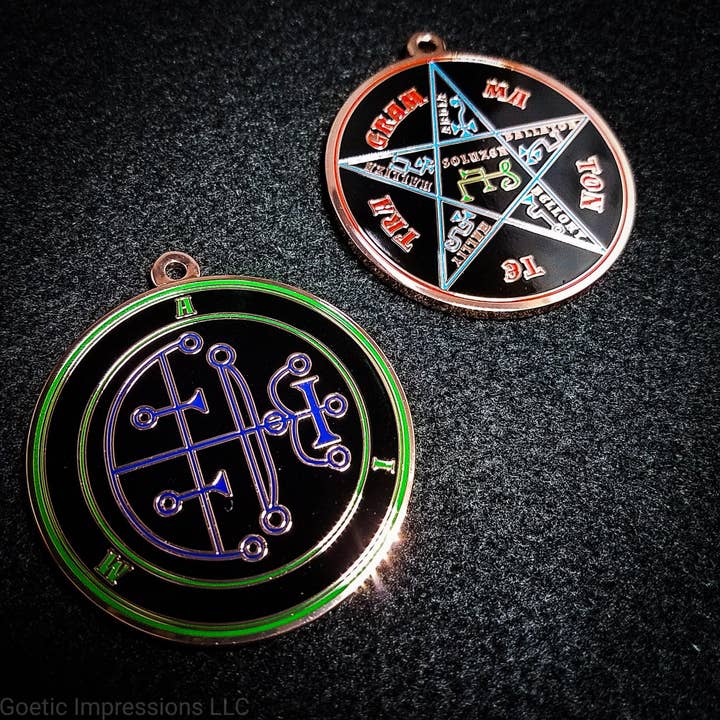 Médaillon Sigil d'Aim (Haborym) - Sceau Démoniaque d'Ars Goetia pour la vente par Goetic Impressions