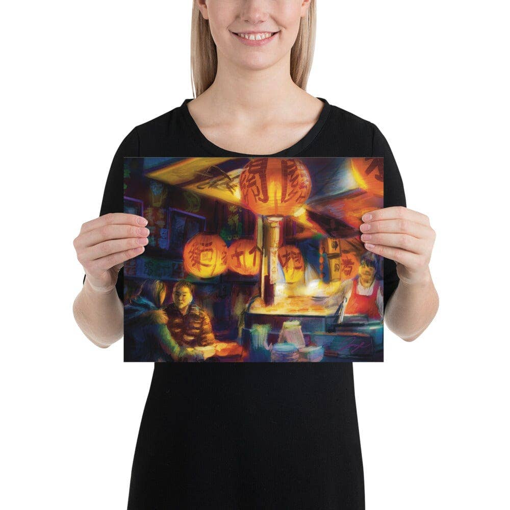 JoyousJoyfulJoyness - Wholesale Painting/Drawing - "Taiwanese Night Market": Painting of a Taiwanese Night Market [Unfoiled]2
