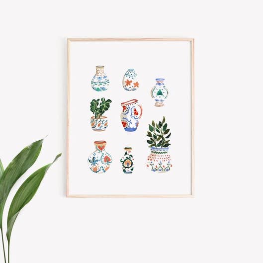 Little Pots Art Print for wholesale by Sabina Fenn