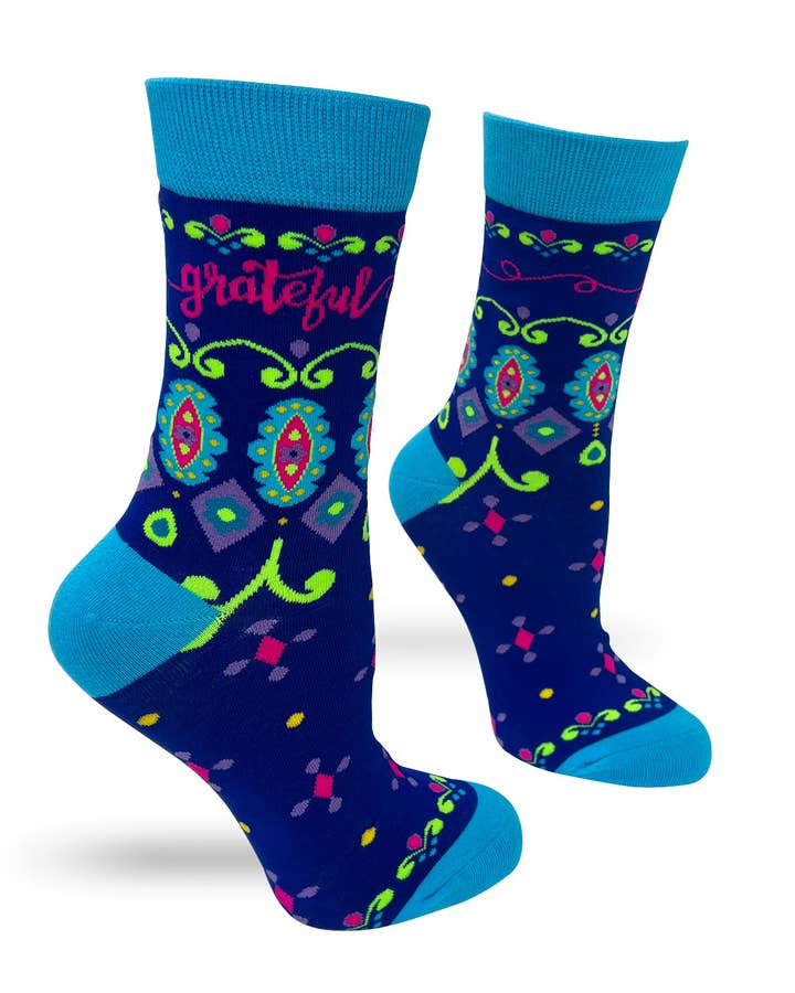 Fabdaz - Wholesale Socks - Women's - Grateful Women's Crew Socks0