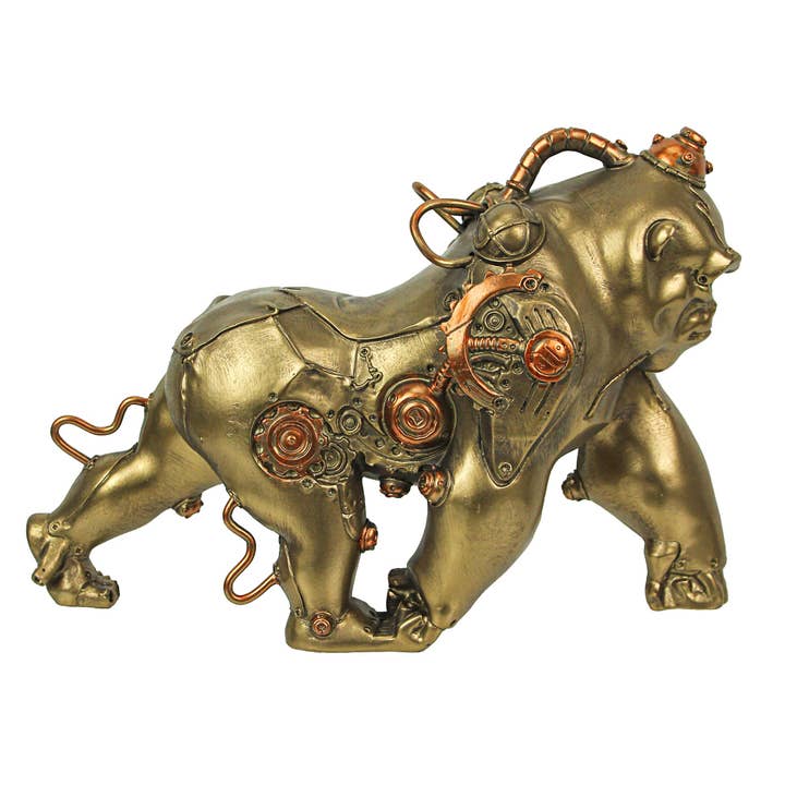 Zeckos - Wholesale Sculpture - Resin Bronze Finish Steampunk Gorilla Sculpture Statue Art