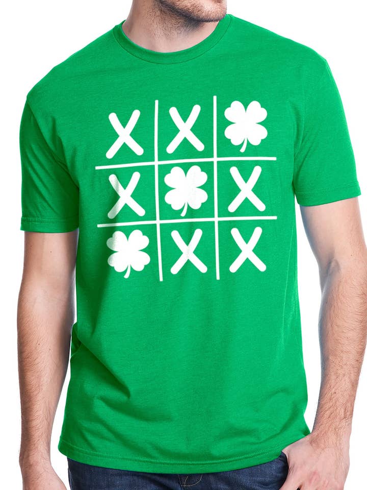 Tic Toc Toe | St Patric's Day T-shirt - Funny Shirt Men - Shamrocks T-shirt - Husband Gift - Irish Tshirt - Funny Patricks Tee - Unisex Tee for wholesale by EBOLLO