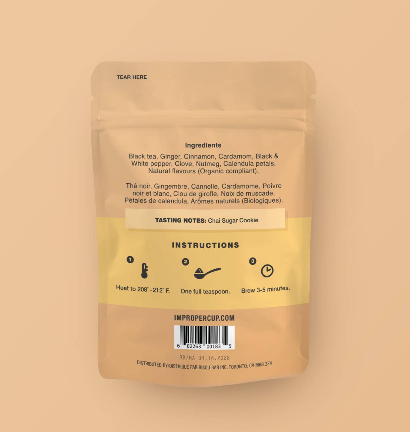 Improper Co. (No duties | Ships from CAN/USA) – wholesale Löst te – Chai Me A River Svart te1