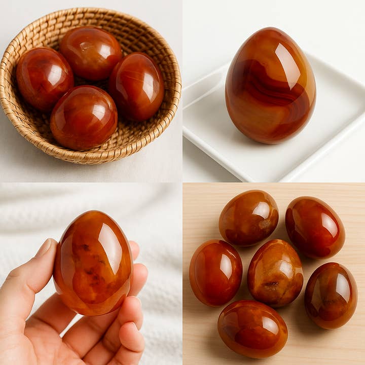 Kreateur Miami - Vente Pierre et cristal de spiritualité - Œufs en agate de cornaline – Lot mixte de 5 kg1