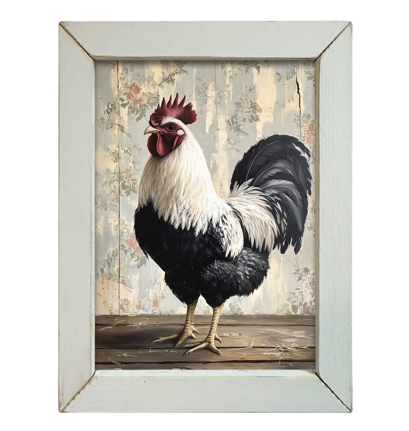 JanMichaels Art & Home - Vente Enseigne murale - HMK522L Coq Vintage3