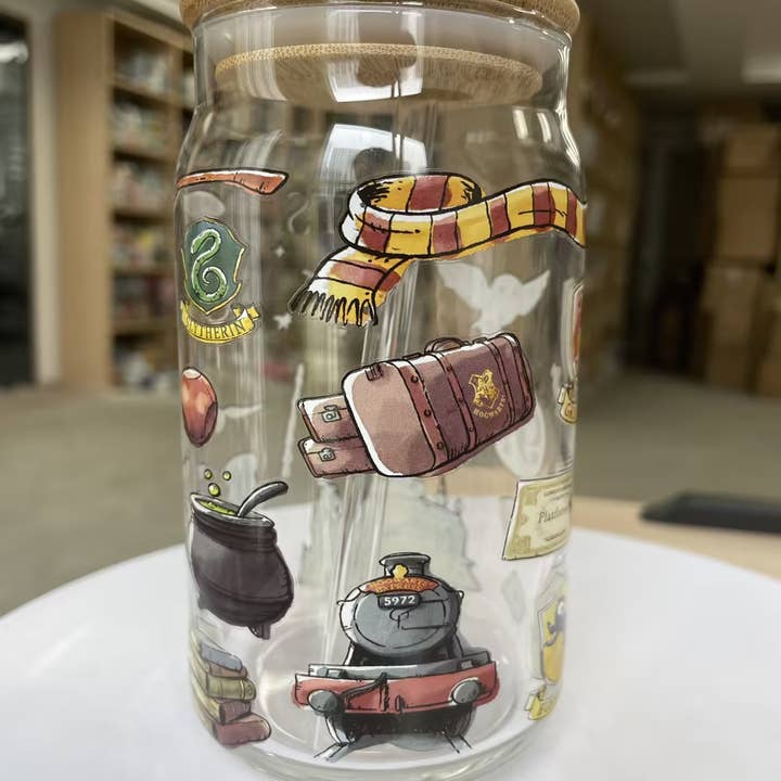 Silver Buffalo - Wholesale Drinking Glass/Cup - Harry Potter Hogwarts Destination 16oz Glass Tumbler3