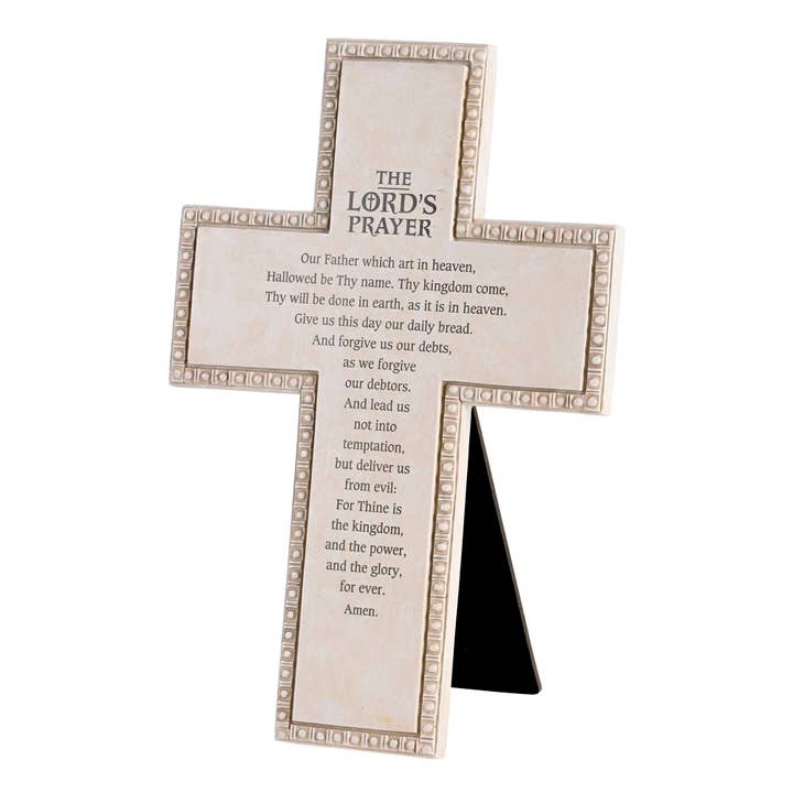 Tabletop Beaded Cross Full Lords Prayer for wholesale by Dicksons