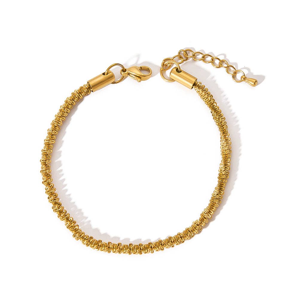 Mio Queena - Wholesale Link & Chain Necklace - Multi Style 18K Golden SS bracelet Chain DIY Accessories-FGS12