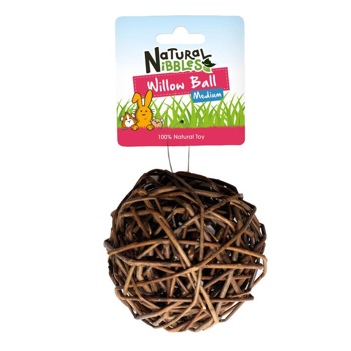 Natural Nibbles Medium Willow Balls | Chew Toys for Rabbits for wholesale by Natures Grub