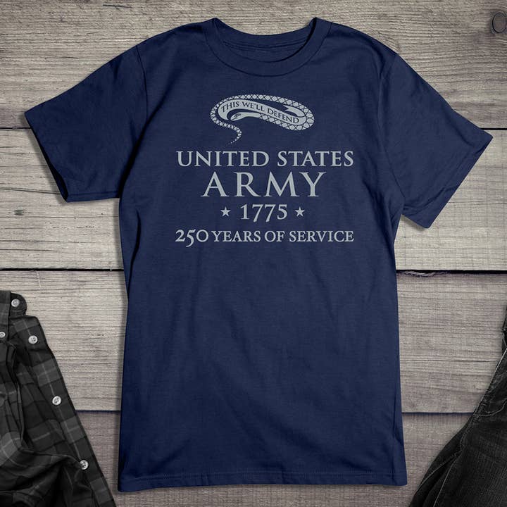 Artopia - Wholesale Screen printed t-shirt – unisex - Army 250 Years Of Service T-Shirt4