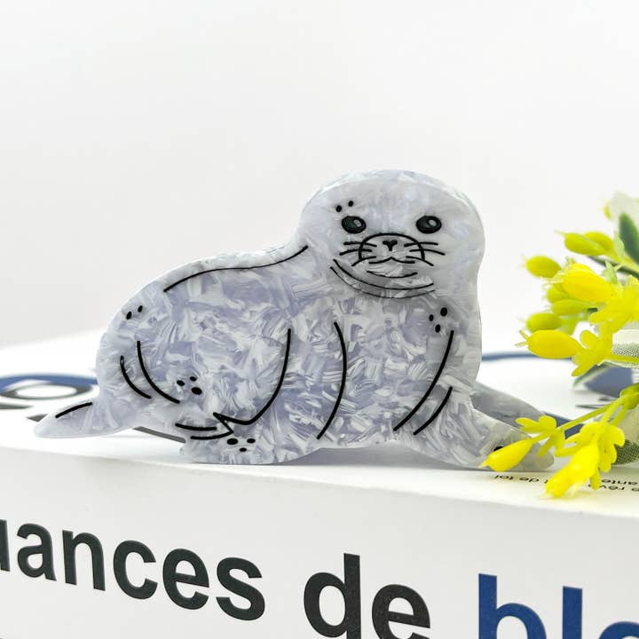 Seal Hair Claw Clip, Cute Winter Animal Hair Clip for wholesale by TheDivaSoap