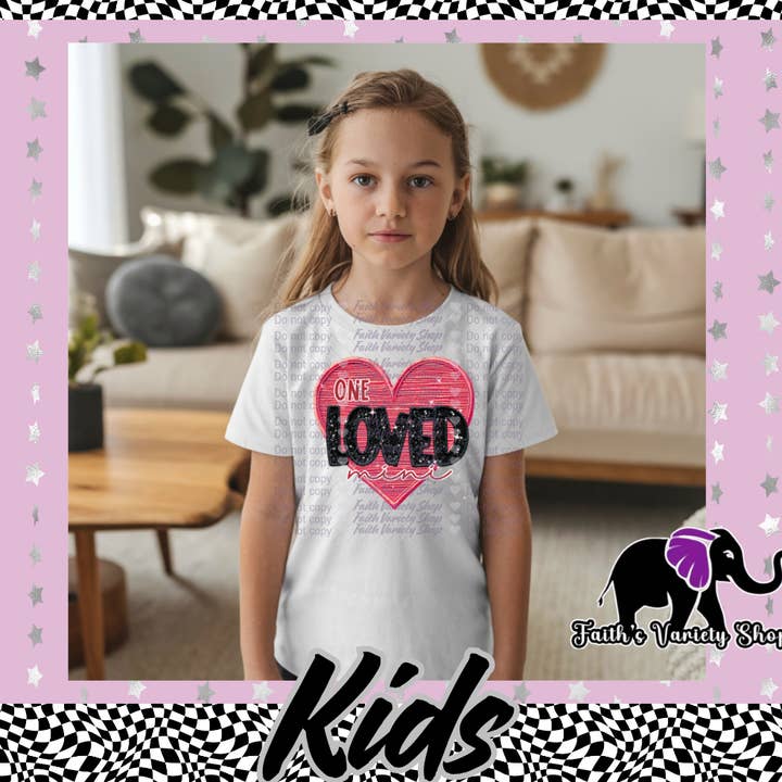 One Loved Mini Heart Kids Shirt for wholesale by Faith'sVarietyShop