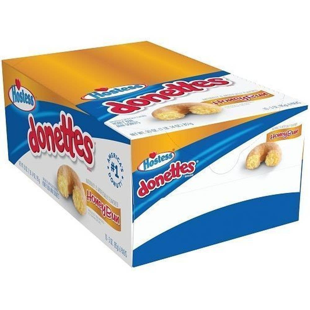 Long Island Candy Factory - Wholesale Cake - Hostess Donette Mini Donut Honey Bun  3oz 10ct SINGLE0