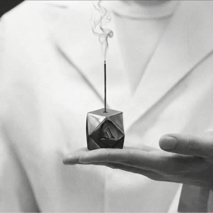 Hexagon - Nikkelbelagt røgelsesbrænder for engroshandel hos Amod aromas