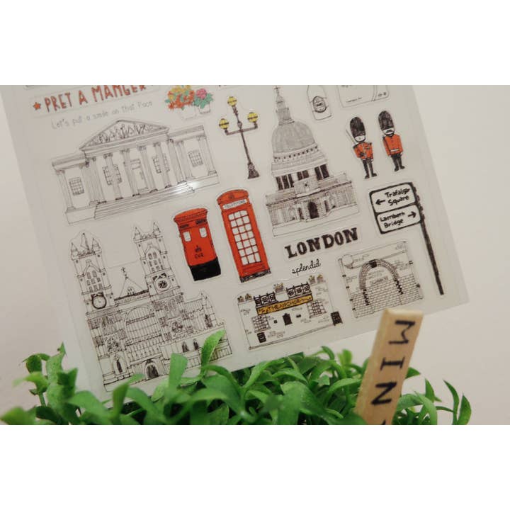 Suatelier design – Engroshandel Planner – Days in London klistermærker i pvc2