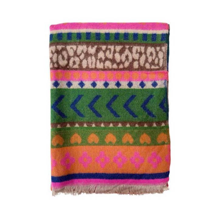 Multicolor Bufanda de Lana y Algodón con Diseño Multicolor ITFUSL-25-13 de venta al por mayor en Faire5