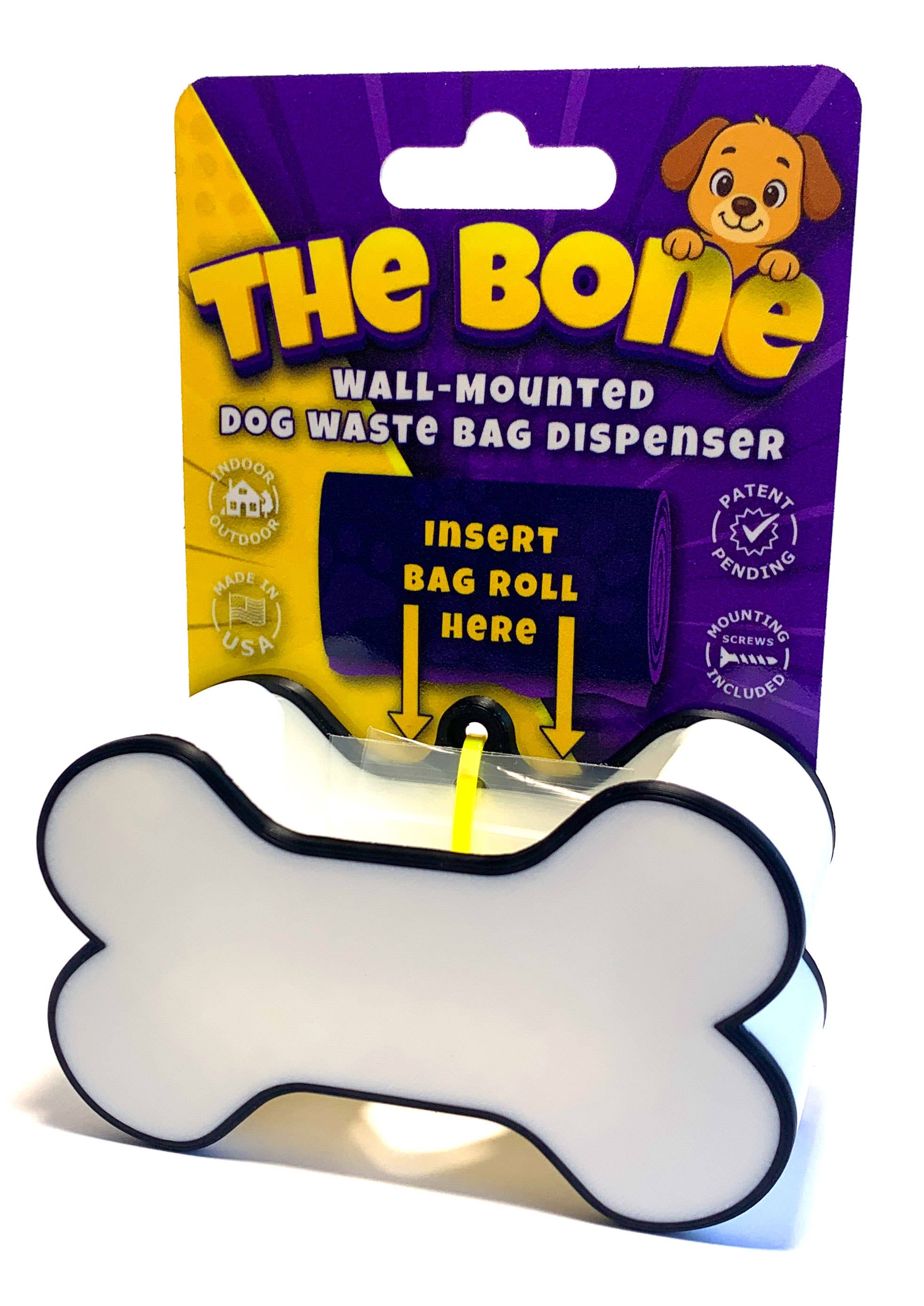 TerpsiKore - Wholesale Pet Poop Bag Dispenser - The Bone - Wall Mounted Dog Waste Bag Dispenser0