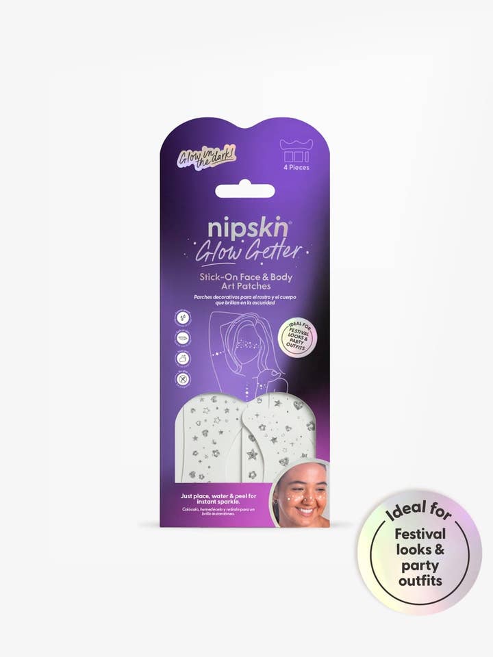 Glow Getter – Glow in the Dark Stick On Face & Body Art Patches for wholesale by Nipskin Stickwear