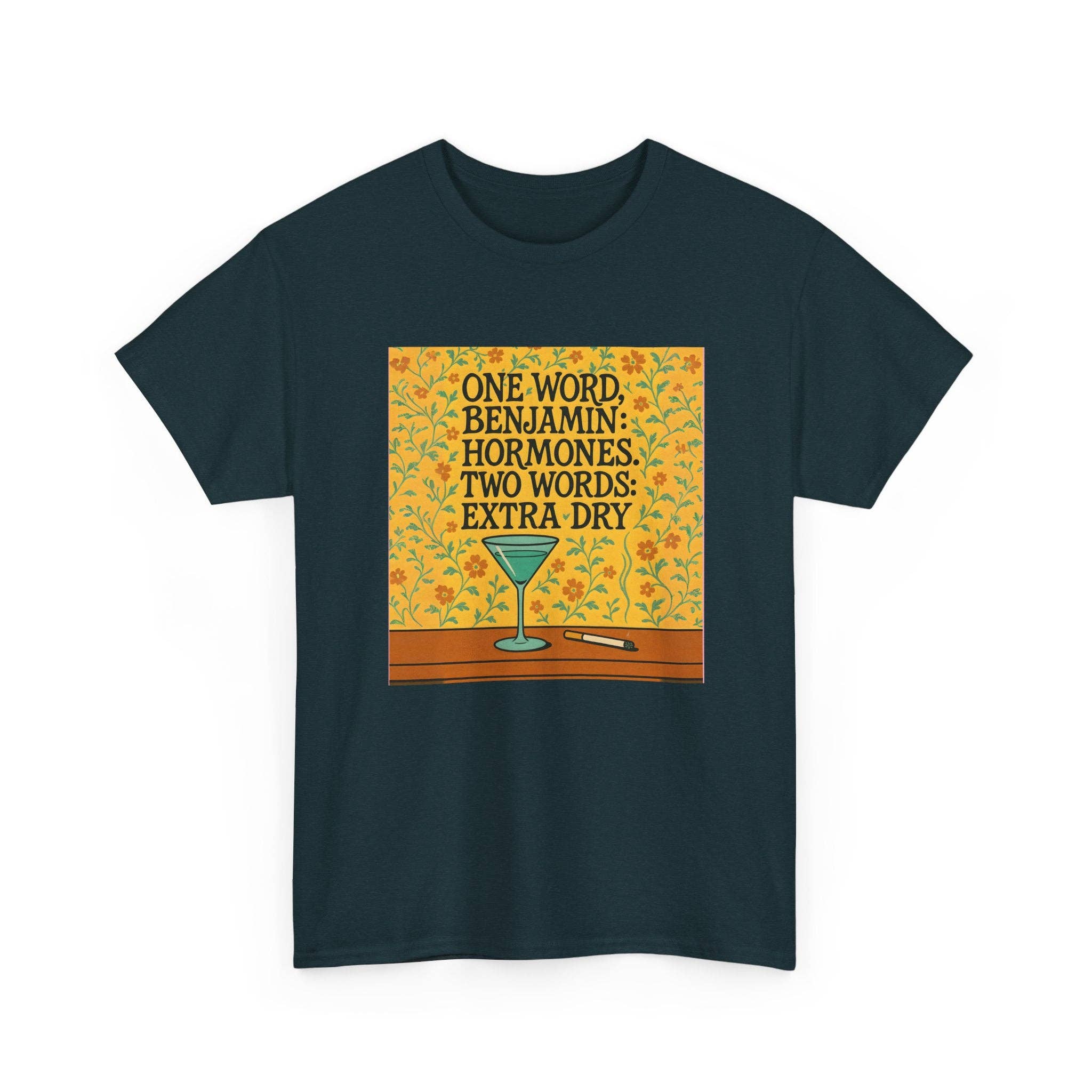 Hot Flash Muse - Wholesale Screen Printed T-Shirt - Women's - One Word: Hormones. Two Words: Extra Dry. – Women’s Statement T-Shirt17