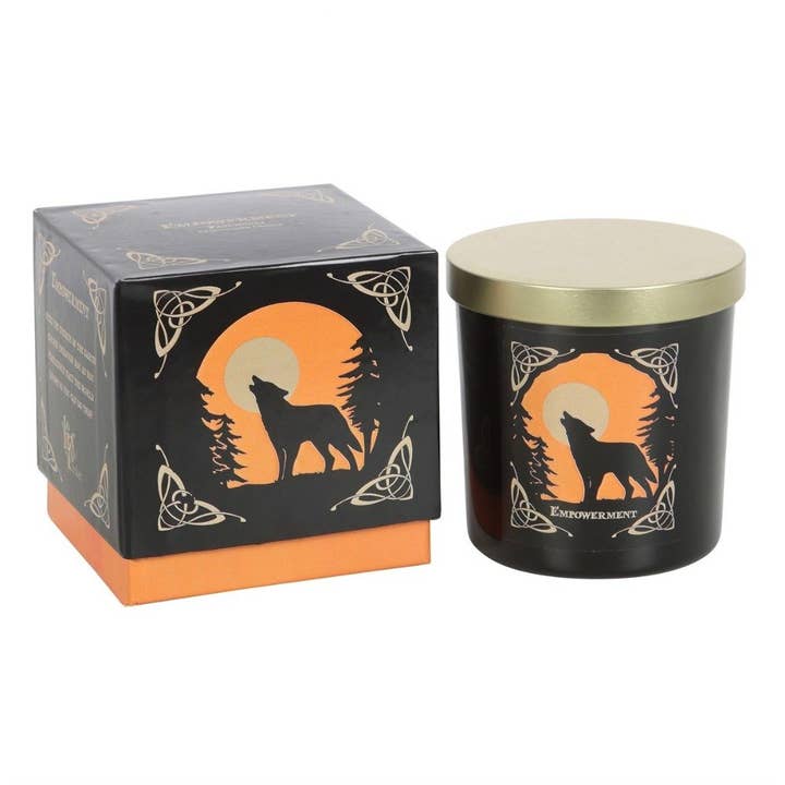 WONDER IMPORTS AUSTRALIA - Wholesale Jar/filled candle - Wolf Song Empowerment Candle By Lisa Parker