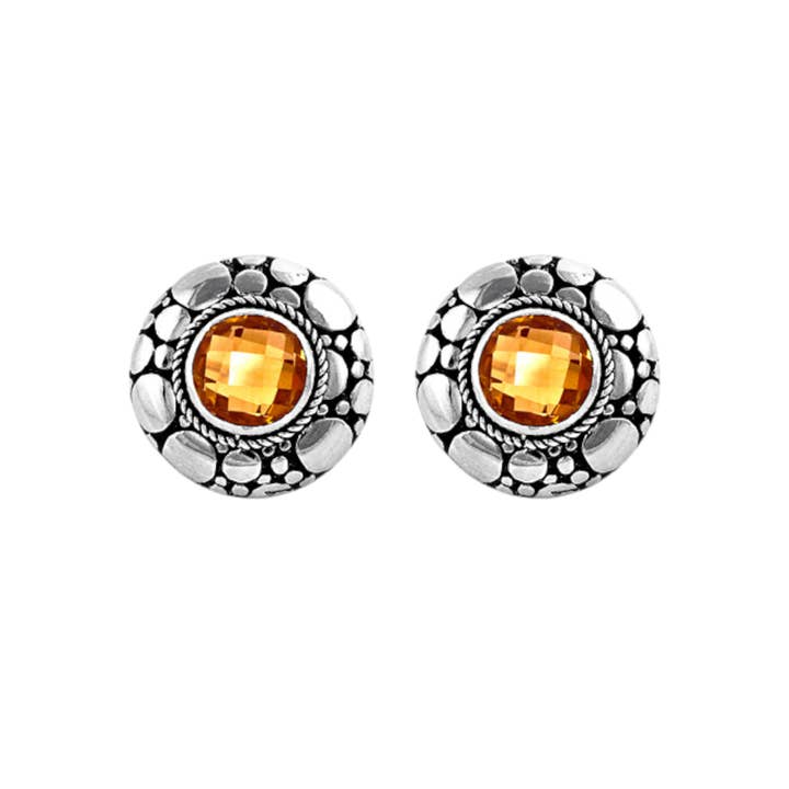 Sterling Silver Citrine Earrings – Kamaron Bali for wholesale by Kamaron Bali