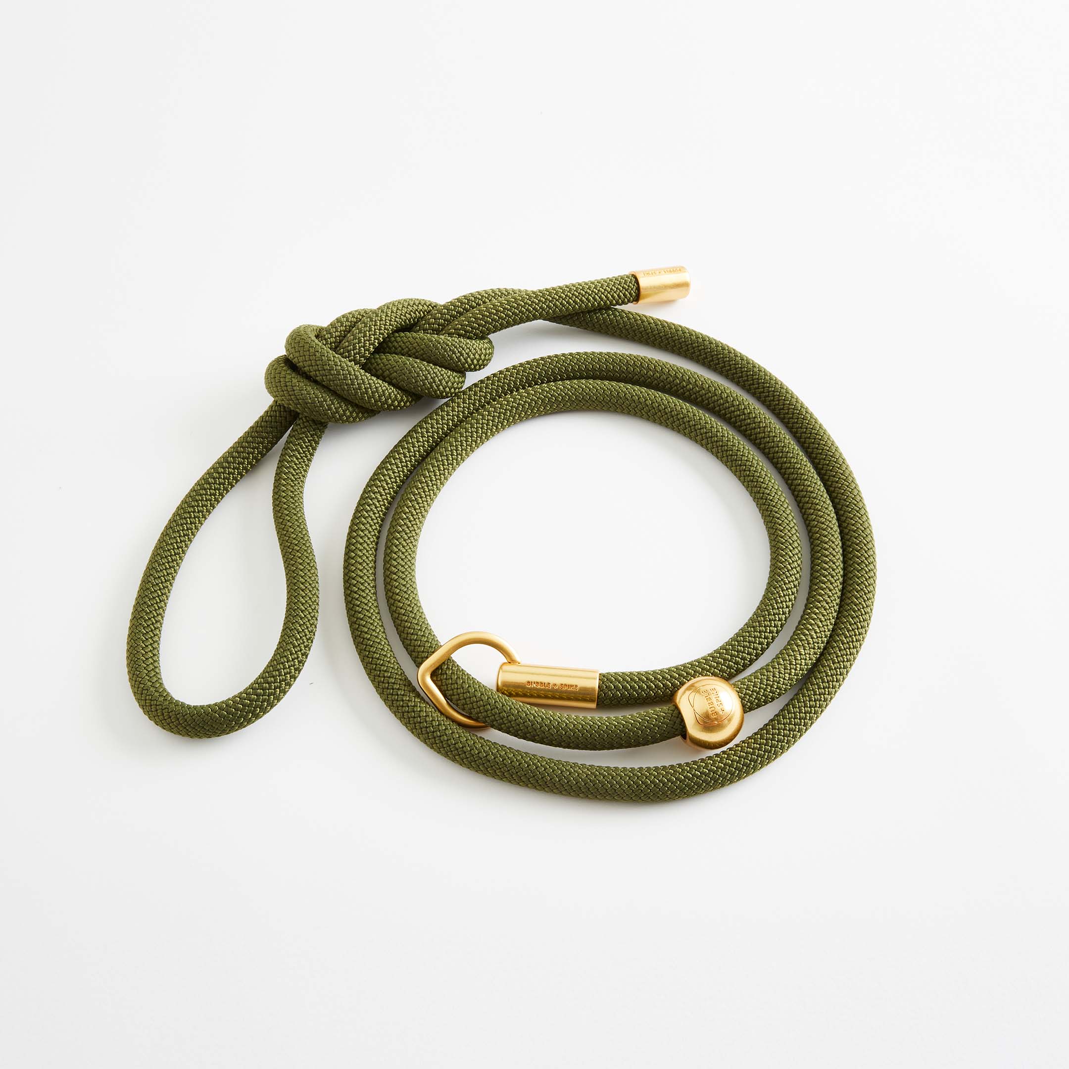 Bubble and Spike - Vente Laisse – chien - Olive Gold Simple Slip Lead™2