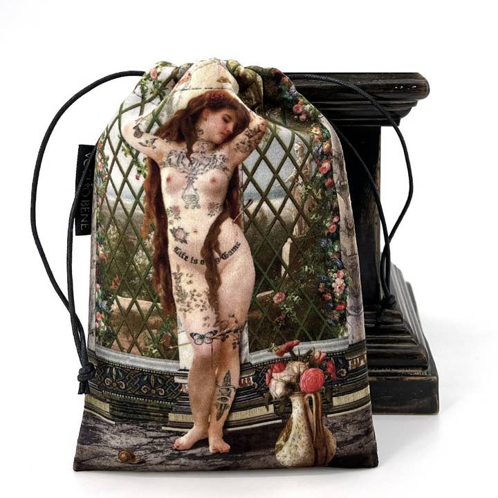 SAINTE SEBASTIEN DRAWSTRING BAG for wholesale by Voglio Bene