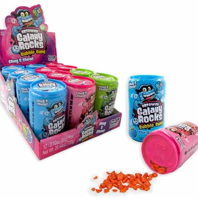 Kidsmania Getaway Galaxy Rocks Gum Candy 2.12 oz 12 ct for wholesale by Long Island Candy Factory