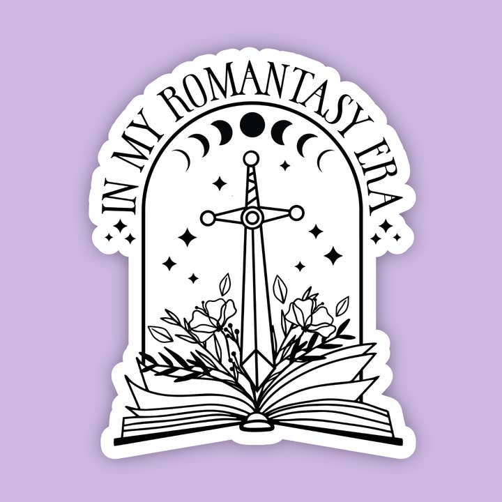 À mon époque romantique, autocollant Reader, autocollant Bookish pour la vente par Radical Buttons