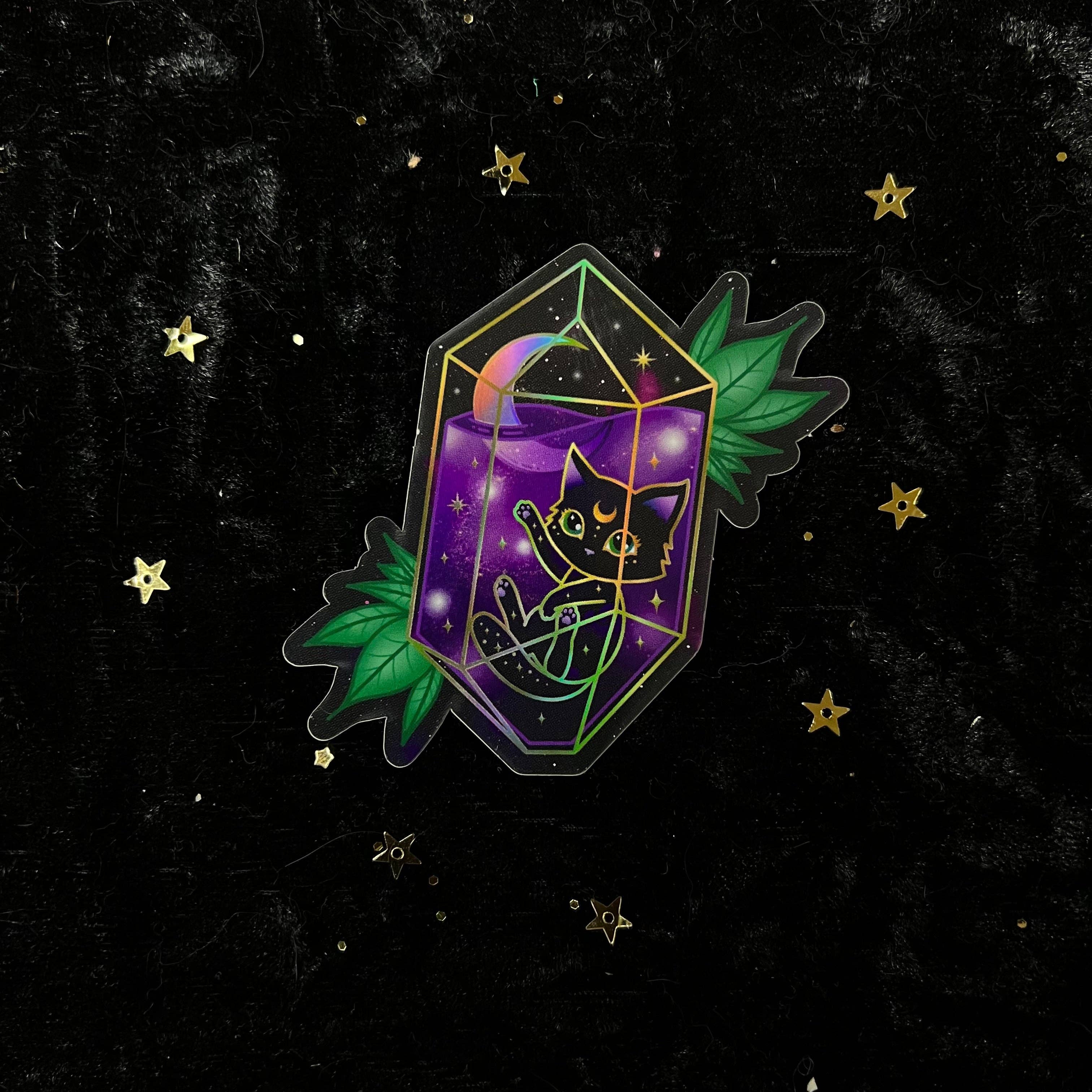 Moonstruck Crystals – Großhandel Aufkleber – Crystal Fairy Kitty Katzenaufkleber (individuell)2