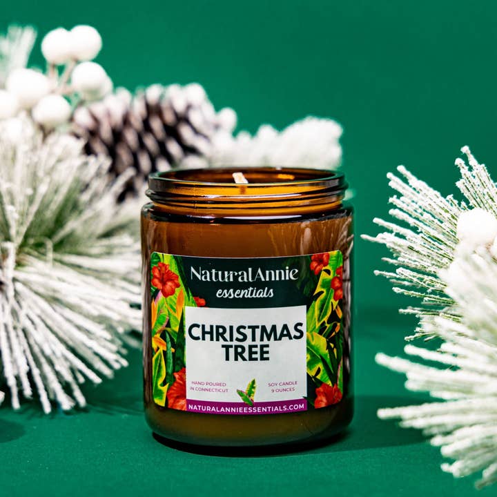 NaturalAnnie Essentials - Wholesale Jar/Filled Candle - Holiday Christmas Tree Soy Candle6
