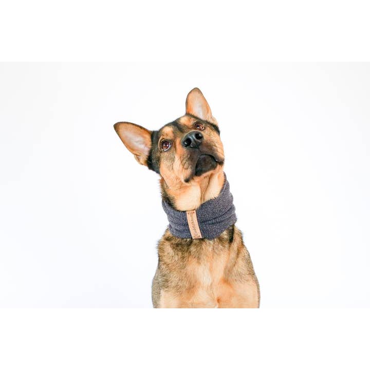 REMOVED BRAND - Wholesale Pet Scarf - Cat/Dog - Grey Knit Dog Scarf3