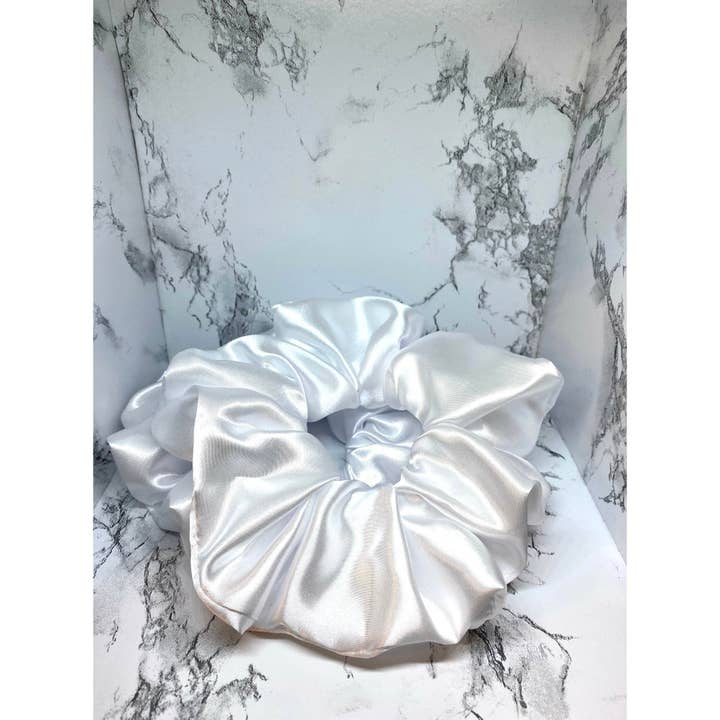 Enchanted Scrunch - Wholesale Scrunchie - Women’s - White Silk Scrunchie1
