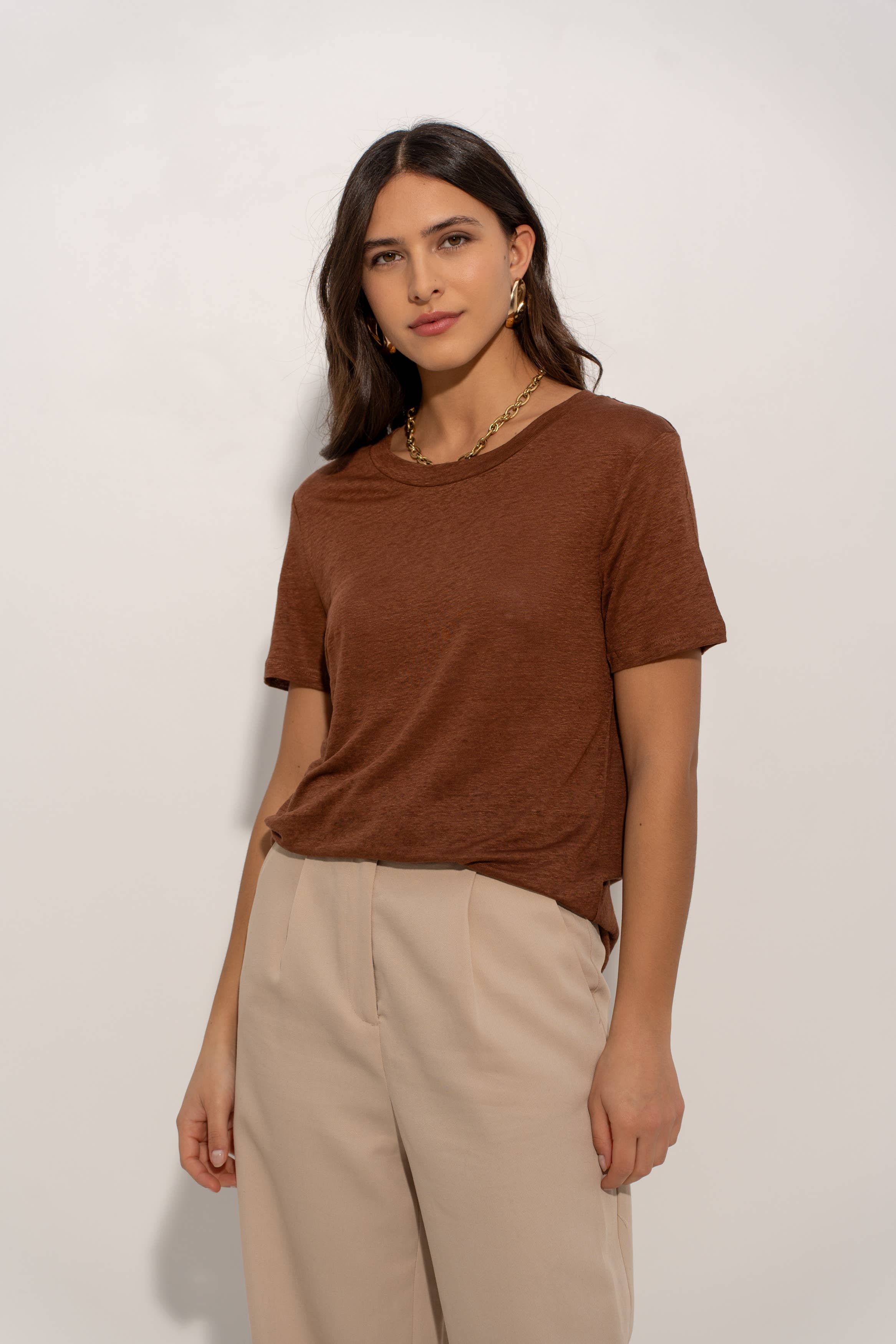 jw.atelier - Vente T-shirt – femme - T-shirt col rond en lin 10