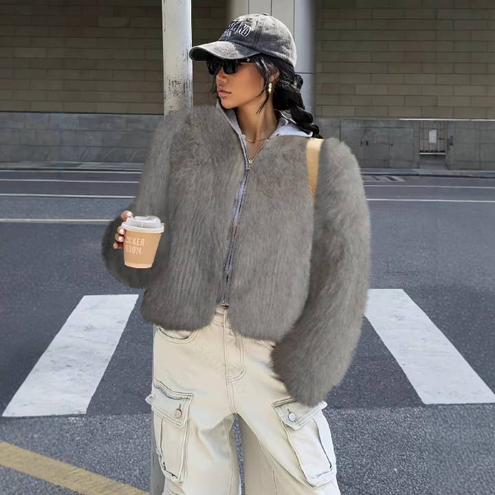 Marayn - Wholesale Jacket - Women's - Luxury Faux Fur Jacket Chic AutumnWinter European Style2