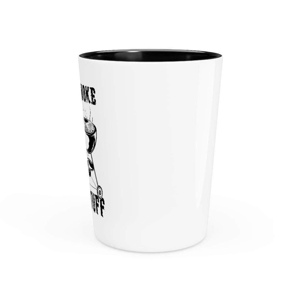 Zwart Shot Glass Party Ceramic Tequila Hilarisch grillen BBQ Gevogelteworst Ketogene Foodie Lover Humoristische barbecue-eiwitfeestliefhebbers voor groothandel op Faire2