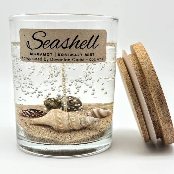 Sea Shell Beach Gel Candle – Medium 6oz Wax for wholesale by Devonian Coast