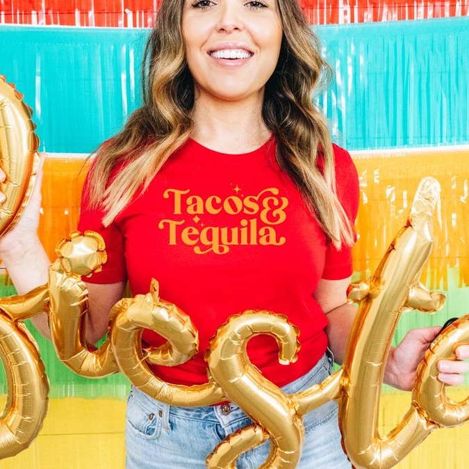 Tacos & Tequila, camiseta de manga curta Fiesta por atacado de Parke Social