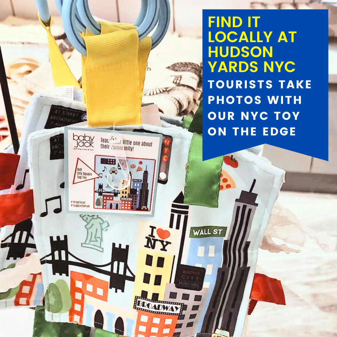 Baby Jack and Company - Wholesale Crinkle Tag Toy - Baby - New York City NYC Baby City Learning Crinkle Squares 8"x 8"7