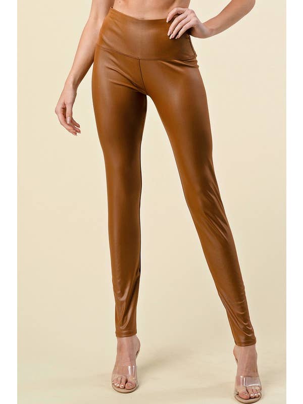 MIO WHOLESALE - Wholesale Fashion Leggings - Women's - PPU05 HIGH RISE VEGAN LEATHER LEGGINGS3