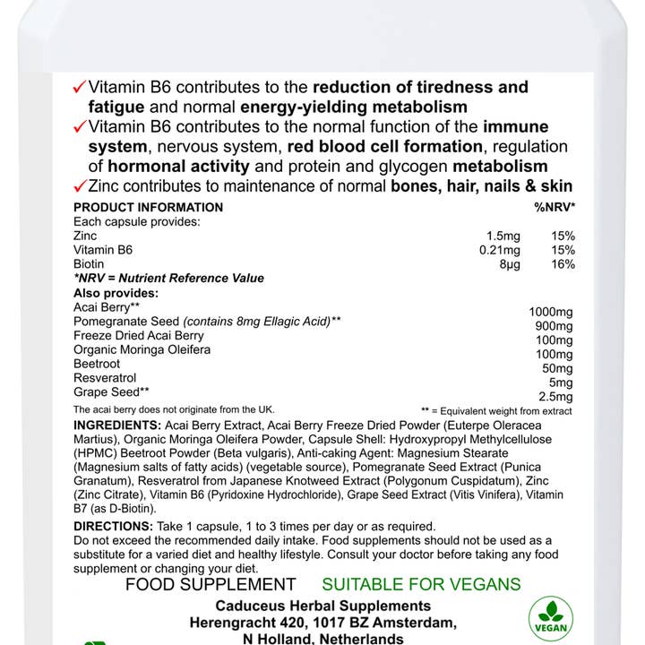 CADUCEUS kruidenapotheek - Wholesale Oral Supplement/Vitamin - Cellular Defence 100 capsules.5